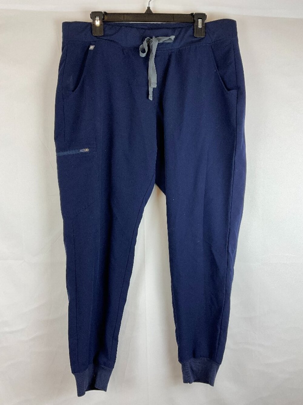 Figs Scrub Pant Joggers XL Navy Blue Tie Waist Pockets